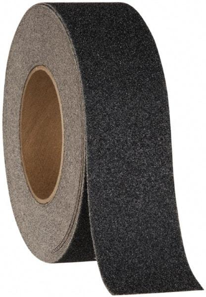 NMC - Black Solid Color Anti-Slip Vinyl Tape - 2" Wide x 60' Long x 0.02" Thick, General Traffic - All Tool & Supply