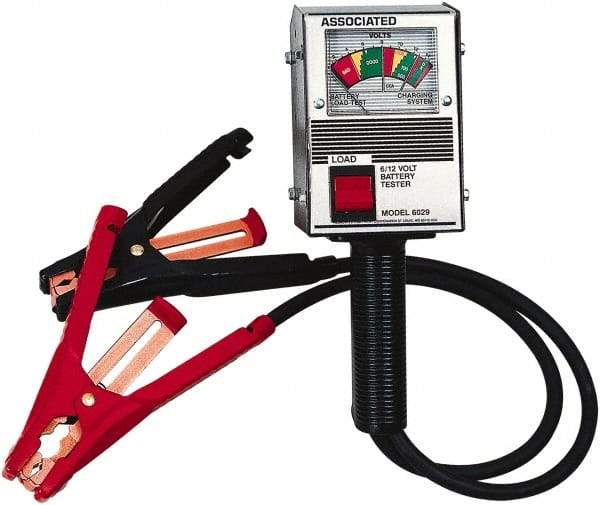 Associated Equipment - 6/12 Volt Battery Load Tester - 400 to 1,000 CCA Range, 2' Cable - All Tool & Supply