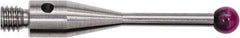 Renishaw - 0.1181 Inch Ball Diameter, Stainless Steel Stem, M3 Thread, Ruby Point Ball Tip CMM Stylus - 0.5787 Inch Working Length, 0.0591 Inch Stem Diameter, 0.8268 Inch Overall Length - All Tool & Supply