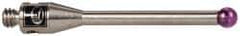 Renishaw - 0.0787 Inch Ball Diameter, Stainless Steel Stem, M2 Thread, Ruby Point Ball Tip CMM Stylus - 0.5512 Inch Working Length, 0.05 Inch Stem Diameter, 0.7874 Inch Overall Length - All Tool & Supply