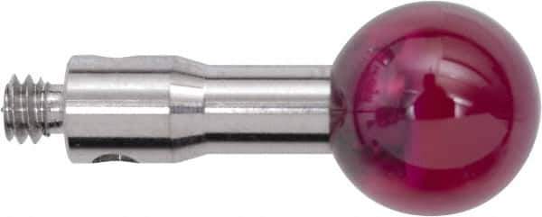 Renishaw - 0.2362 Inch Ball Diameter, Stainless Steel Stem, M2 Thread, Ruby Point Ball Tip CMM Stylus - 0.3937 Inch Working Length, 0.0984 Inch Stem Diameter, 0.3937 Inch Overall Length - All Tool & Supply