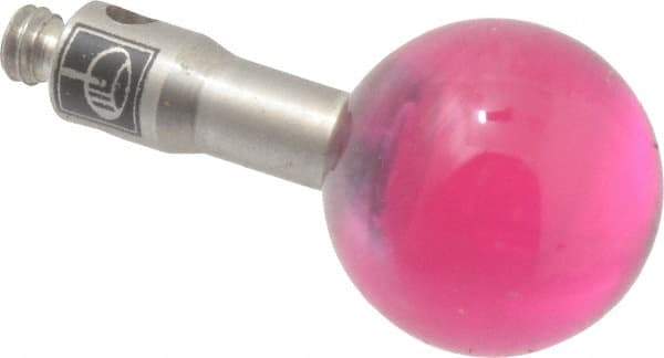 Renishaw - 0.315 Inch Ball Diameter, Stainless Steel Stem, M2 Thread, Ruby Point Ball Tip CMM Stylus - 0.4331 Inch Working Length, 0.0984 Inch Stem Diameter, 0.3937 Inch Overall Length - All Tool & Supply