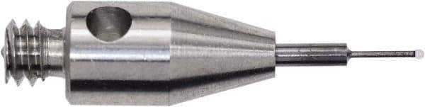 Renishaw - 0.0118 Inch Ball Diameter, Carbide Stem, M2 Thread, Ruby Point Ball Tip CMM Stylus - 0.0787 Inch Working Length, 0.01 Inch Stem Diameter, 0.3937 Inch Overall Length - All Tool & Supply