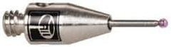 Renishaw - 0.0276 Inch Ball Diameter, Carbide Stem, M2 Thread, Ruby Point Ball Tip CMM Stylus - 0.1575 Inch Working Length, 0.0197 Inch Stem Diameter, 0.3937 Inch Overall Length - All Tool & Supply