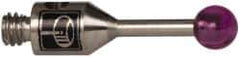 Renishaw - 0.0984 Inch Ball Diameter, Stainless Steel Stem, M2 Thread, Ruby Point Ball Tip CMM Stylus - 0.2559 Inch Working Length, 0.0394 Inch Stem Diameter, 0.3937 Inch Overall Length - All Tool & Supply