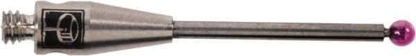 Renishaw - 0.0591 Inch Ball Diameter, Carbide Stem, M2 Thread, Ruby Point Ball Tip CMM Stylus - 1/2 Inch Working Length, 0.0394 Inch Stem Diameter, 0.7874 Inch Overall Length - All Tool & Supply