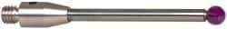 Renishaw - 3 mm Ball Diameter, Carbide Stem, M5 Thread, Ruby Point Ball Tip CMM Stylus - 15.89 mm Working Length, 2 mm Stem Diameter, 25 mm Overall Length - All Tool & Supply