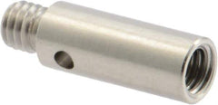 Renishaw - M3 Female and Male Connection, 0.1575 Inch Stem Diameter, Stainless Steel, CMM Stylus Extension - 0.3937 Inch Overall Length, For Use with M3 Threaded Stylus Range - All Tool & Supply