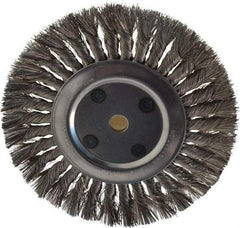 Anderson - 8" OD, 5/8" Arbor Hole, Knotted Stainless Steel Wheel Brush - 5/8" Face Width, 1-3/4" Trim Length, 0.016" Filament Diam, 6,000 RPM - All Tool & Supply