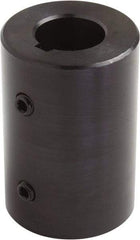 Climax Metal Products - 2" Inside x 3-5/16" Outside Diam, Set Screw Rigid Coupling with Keyway - 4-1/2" Long x 1/2" Keyway Width x 1/4" Keyway Depth - All Tool & Supply