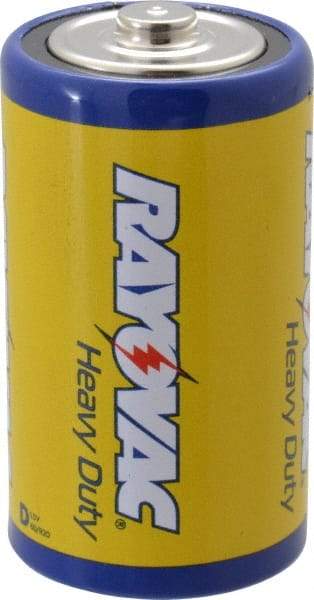 Rayovac - Size D, Carbon Zinc, Standard Battery - 1.5 Volts, Button Tab Terminal - All Tool & Supply