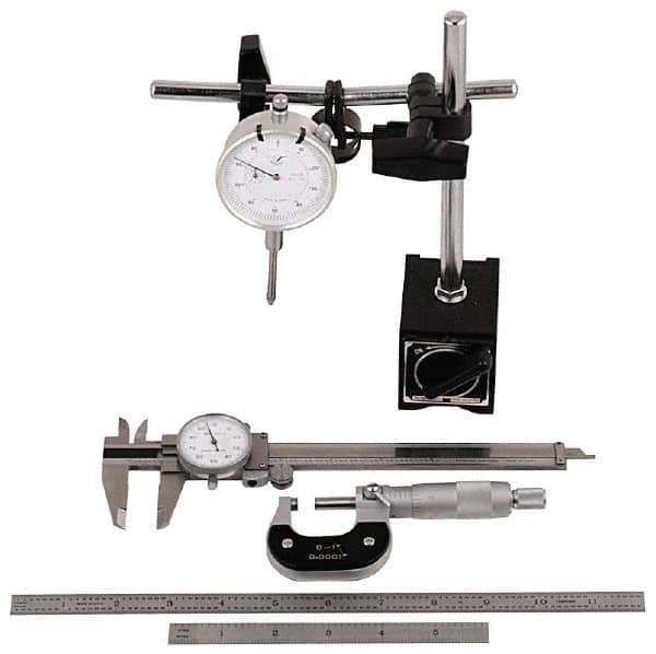 Value Collection - 6 Piece, Machinist Caliper and Micrometer Tool Kit - All Tool & Supply