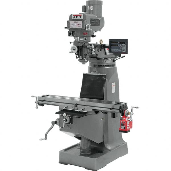 Jet - 9 x 49" 3 hp 230/460V Variable Speed Pulley Control 3 Phase Knee Milling Machine - All Tool & Supply