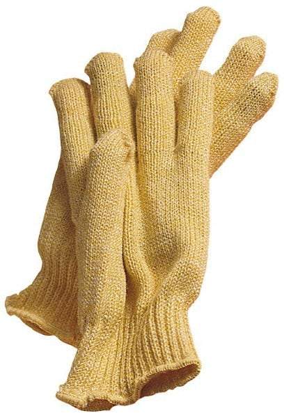 Value Collection - Size L (9), ANSI Cut Lvl 3, Abrasion Lvl 3, Cotton/Kevlar Cut Resistant Gloves - Yellow, Ambidextrous - All Tool & Supply