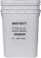 Made in USA - Coarse/Medium Grade Crushed Glass - 40 to 70 Grit, 50 Lb Pail - All Tool & Supply