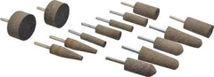 Grier Abrasives - 14 Piece Aluminum Oxide Resinoid Abrasive Point Set - Includes Shapes A1, A11, A3, W189, W208, W222 & W242 - All Tool & Supply