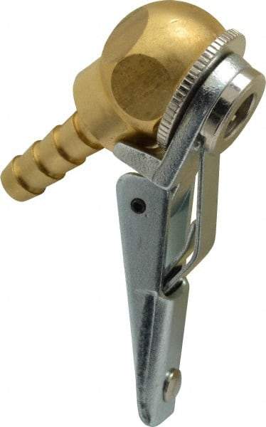 Acme - Closed Check Brass/Steel Air Chuck - Ball Foot with Clip Chuck, 1/4 Barbed - All Tool & Supply