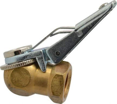 Acme - Closed Check Brass/Steel Air Chuck - Ball Foot with Clip Chuck, 1/4 FPT - All Tool & Supply