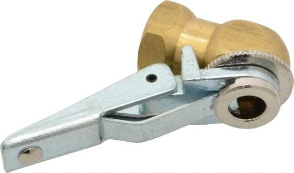 Acme - Open Check Brass/Steel Air Chuck - Ball Foot with Clip Chuck, 1/4 FPT - All Tool & Supply