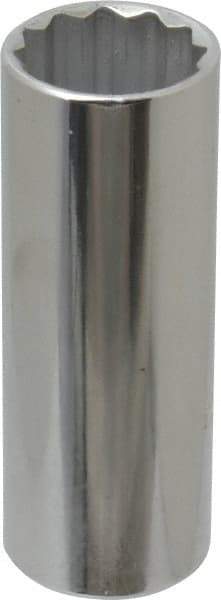 Proto - 1/2" Drive, Deep Hand Socket - 12 Points, 3-1/4" OAL, Chrome Finish - All Tool & Supply