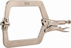 Irwin - 9" OAL C-Clamp Locking Pliers - 4-3/4" Jaw Depth, 4-1/2" Jaw Opening - All Tool & Supply