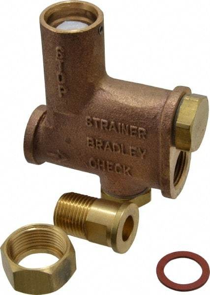 Bradley - Wash Fountain Combination Stop Strainer & Check Valve - For Use with Bradley Foot-Controlled Wash Fountains - All Tool & Supply