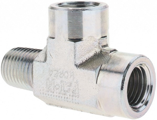 Eaton - 1/4 x 1/4" Male Thread Stainless Steel Industrial Pipe Tee - All Tool & Supply