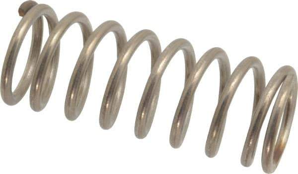 Gardner Spring - 0.97" OD, 0.105" Wire, 2-1/2" Free Length, Precision Compression Spring - 38 Lb Spring Rating, Stainless Steel - All Tool & Supply