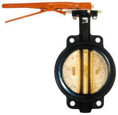 Legend Valve - 4" Pipe, Wafer Butterfly Valve - Lever Handle, Cast Iron Body, Buna-N Seat, 200 WOG, Aluminum Bronze Disc, Stainless Steel Stem - All Tool & Supply