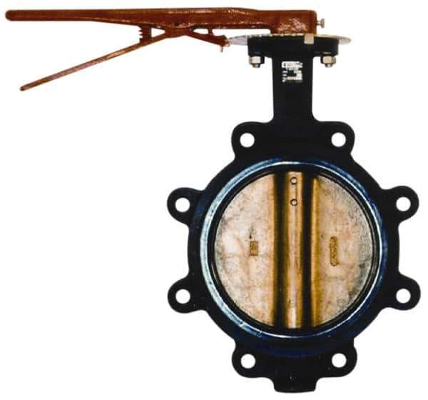 Legend Valve - 8" Pipe, Lug Butterfly Valve - Lever Handle, Cast Iron Body, EPDM Seat, 200 WOG, Aluminum Bronze Disc, Stainless Steel Stem - All Tool & Supply