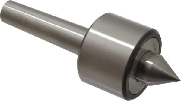 Riten - MT3 Taper Shank, 2-3/8" Head Diam 4,480 Lb Capacity Live Center - 4,000 Max RPM, 1-3/4" Head Length, 1" Point Diam, 1-1/4" Point Len, 1,100 Lb Max Workpc, 6-7/16" OAL, 1-1/4" Long Tip, Standard Point - All Tool & Supply