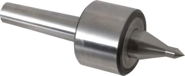 Riten - MT3 Taper Shank, 2-3/8" Head Diam 4,480 Lb Capacity Live Center - 4,000 Max RPM, 1-3/4" Head Length, 3/8" Point Diam, 1-7/8" Point Len, 310 Lb Max Workpc, 7-1/16" OAL, 5/8" Long Tip, Long Point - All Tool & Supply