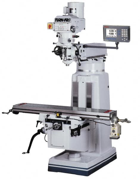 Value Collection - 9 x 49" 3 hp 220/440V 220V Variable Speed Pulley Control 3 Phase Knee Milling Machine - All Tool & Supply