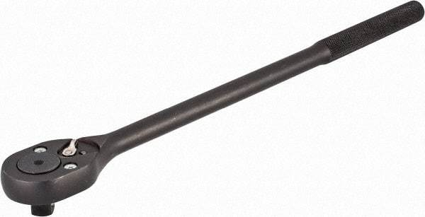 Proto - 1/2" Drive Pear Head Standard Ratchet - Black Oxide Finish, 16" OAL, 24 Gear Teeth, Standard Head - All Tool & Supply