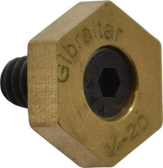 Gibraltar - 5/8" Hex, 1/4-20 Stud Thread, Symmetrical Hex Clamp - 0.11" Hex Height, 15/32" Thread Length, 10 Clamps - All Tool & Supply