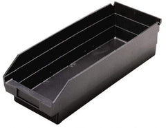 Quantum Storage - 17-7/8" Deep, Black Polypropylene Hopper Shelf Bin - 4" High x 6-5/8" Wide x 17-7/8" Long - All Tool & Supply