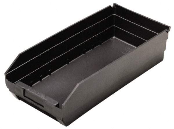 Quantum Storage - 17-7/8" Deep, Black Polypropylene Hopper Shelf Bin - 4" High x 8-3/8" Wide x 17-7/8" Long - All Tool & Supply