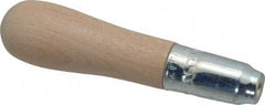 Lutz - 4" Long x 1" Diam File Handle - 1/8" Bore, 1-3/4" Deep, for Use with 3, 4, 5 & 6" Files - All Tool & Supply