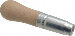 Lutz - 5-1/2" Long x 1-1/2" Diam File Handle - 5/16" Bore, 3-1/8" Deep, for Use with 12, 14 & 16" Files - All Tool & Supply