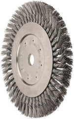 Value Collection - 10" OD, 1" Arbor Hole, Knotted Steel Wheel Brush - 5/8" Face Width, 1-11/16" Trim Length, 0.012" Filament Diam, 4,500 RPM - All Tool & Supply