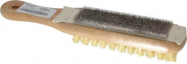 Nicholson - 10" Long Abrasive File Card with Brush - Combination File Card & Brush, with Wood Handle - All Tool & Supply