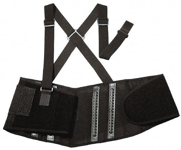 Ergodyne - Size 2XL, Spandex Belt with Adjustable Shoulder Straps - 42 to 46" Waist, Detachable Strap, Black - All Tool & Supply