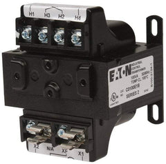 Eaton Cutler-Hammer - 1 Phase, 0.1 kVA, Control Transformer - 2 Input, 1 Output Winding, 50/60 Hz, 3-3/8 Inch Deep x 2-7/8 Inch High, 131°F Temp Rise - All Tool & Supply