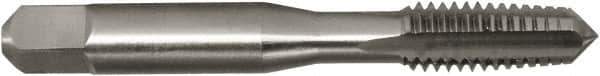 Vermont Tap & Die - 5/16-18 UNC 2/3B 4 Flute Bright Finish High Speed Steel Straight Flute Standard Hand Tap - Taper, Right Hand Thread, 2-23/32" OAL, 1-1/8" Thread Length, H3 Limit, Oversize - All Tool & Supply