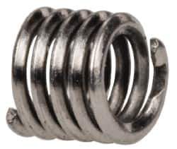 Heli-Coil - #2-56 UNC, 0.129" OAL, Free Running Helical Insert - 5-1/4 Free Coils, Tangless, 304 Stainless Steel, Bright Finish, 1-1/2D Insert Length - Exact Industrial Supply