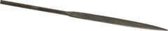 Value Collection - 6-1/4" Needle Precision Swiss Pattern Flat File - 6" Width Diam x 0.07" Thick, Handle - All Tool & Supply