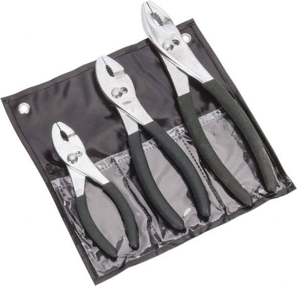 Value Collection - 3 Piece Slip Joint Plier Set - Comes in Plastic Pouch - All Tool & Supply