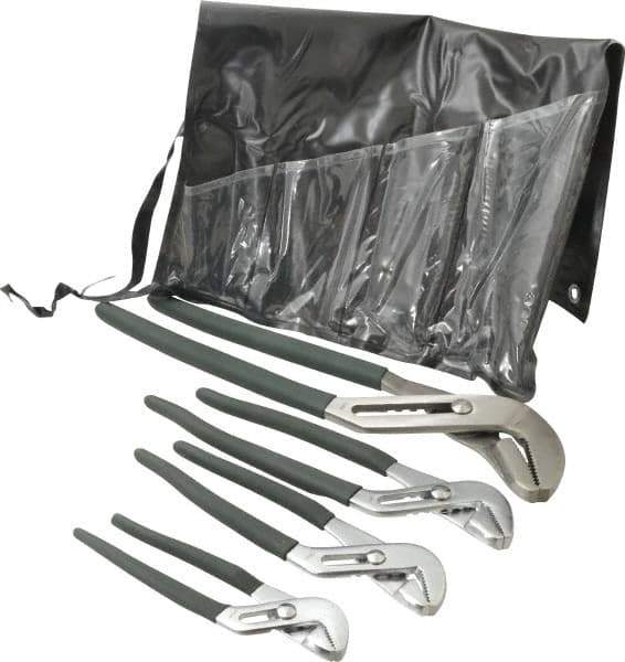 Value Collection - 4 Piece Tongue & Groove Plier Set - Comes in Plastic Pouch - All Tool & Supply