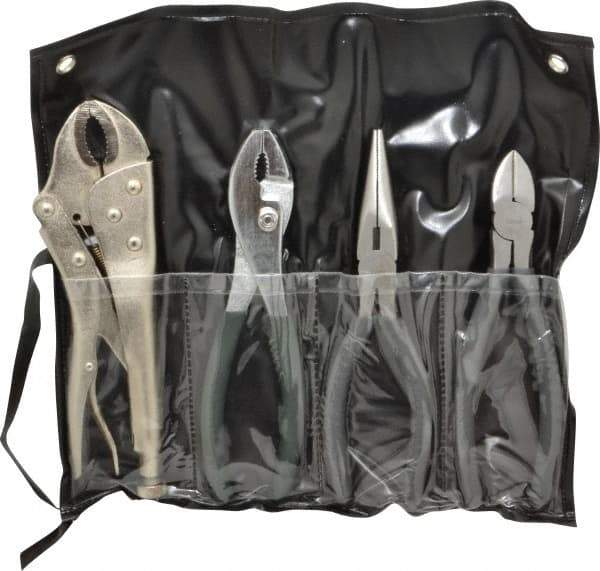 Value Collection - 4 Piece Plier Set - Comes in Plastic Pouch - All Tool & Supply