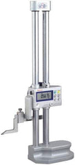 Mitutoyo - 18" Electronic Height Gage - 0.0005, 0.0002" (Switchable) Resolution, Accurate to 0.0015", LCD Display, SPC Data Output - All Tool & Supply